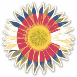 Colorado Flag Sonnenblume Aufkleber