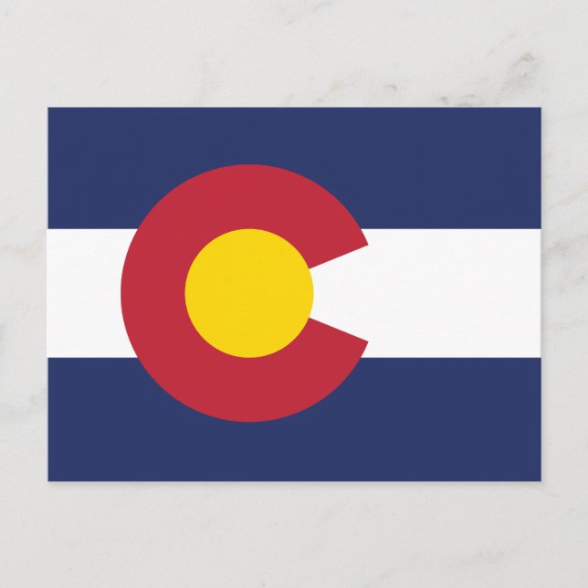 Colorado Flag Souvenir Centennial State Postkarte (Vorderseite)