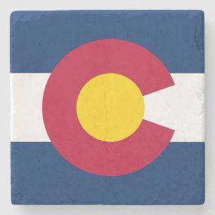 Colorado Flag Stone Untersetzer