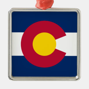 Colorado Flag, The Centennial State, Coloradans Ornament Aus Metall