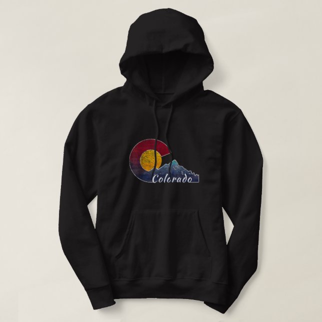 Colorado Flag Themenwelt Bergkulisse Colorado Hoodie (Design vorne)