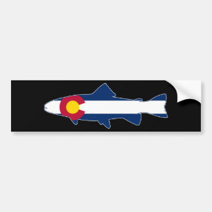 Colorado Flag Trout Fisch Autoaufkleber