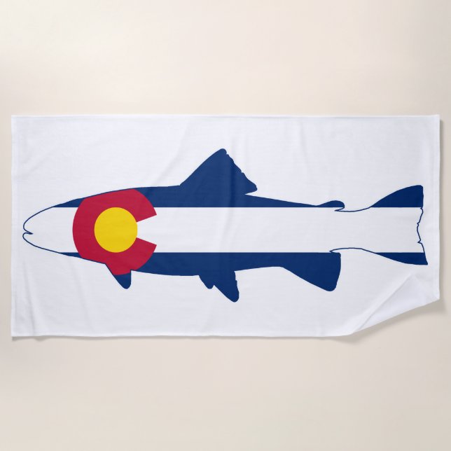 Colorado Flag Trout Fisch Strandtuch (Vorderseite)
