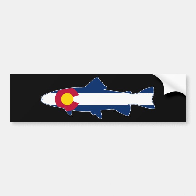 Colorado Flag Trout Fish Autoaufkleber (Vorne)