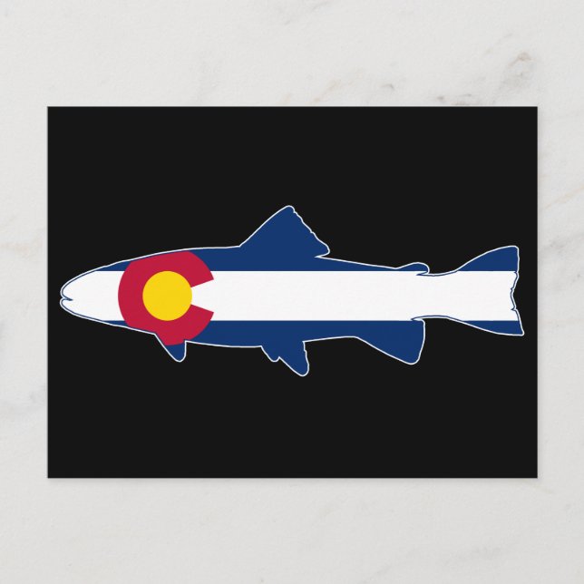 Colorado Flag Trout Fish Postkarte (Vorderseite)