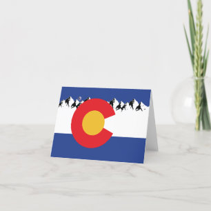 Colorado Flag und Berge Dankeskarte