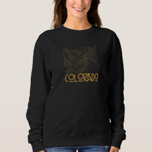 Colorado Flag Vintag im Freien Berg Grafik 3 Sweatshirt