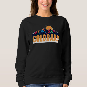 Colorado Flag Vintag im Freien Berg Grafik De Sweatshirt