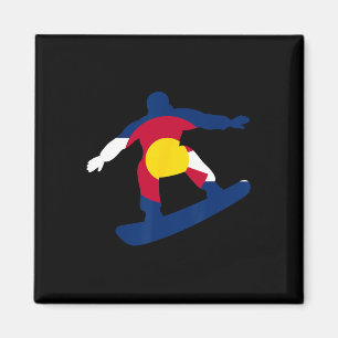 Colorado Flag Winter Snowboarden Männer Frauengesc Magnet