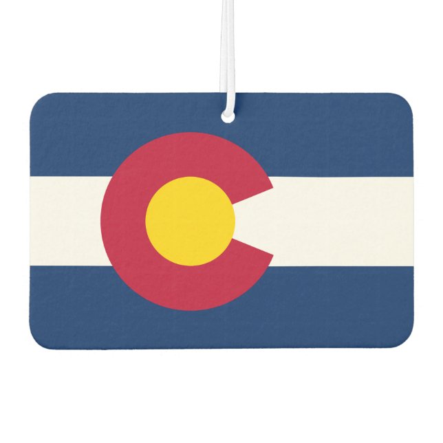 Colorado-Flagge, amerikanische Staatsflagge Autolufterfrischer (Vorderseite)