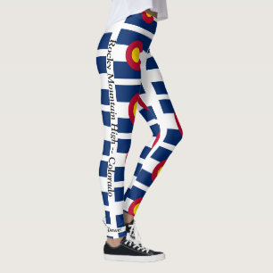 Colorado-Flagge Anpassen der Leggings, die Pflanze Leggings