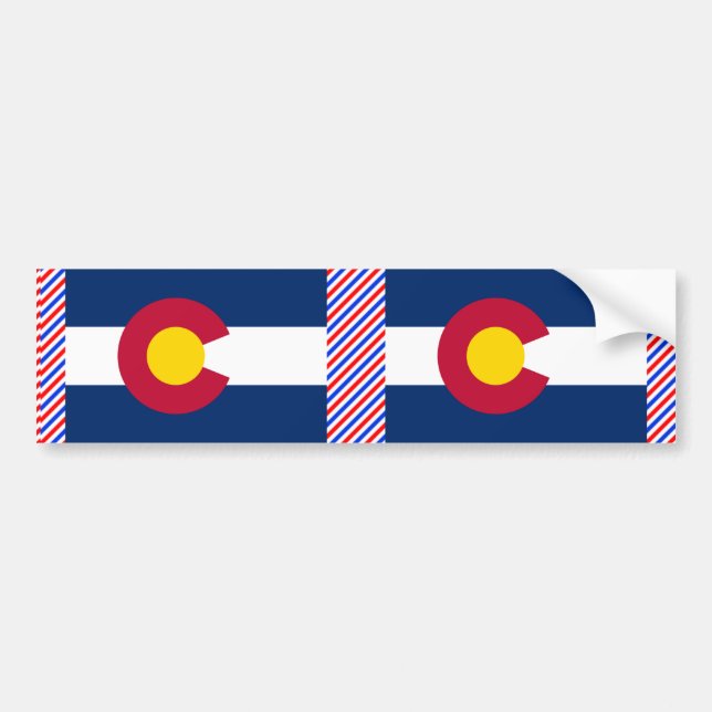 Colorado-Flagge Autoaufkleber (Vorne)
