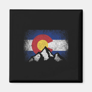 Colorado-Flagge Berg-Ski-Winter-Geschenk-Wanderer- Magnet