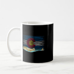 Colorado-Flagge Braune Forelle Fly-Fishing Angler Kaffeetasse