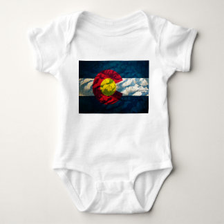 Colorado-Flagge Felsen-Berge Baby Strampler