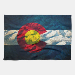 Colorado-Flagge Felsen-Berge Handtuch