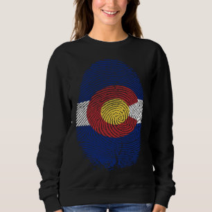 Colorado-Flagge Fingerabdruck Es ist in meiner DNA Sweatshirt