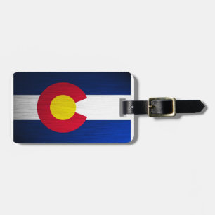 Colorado-Flagge gebürstet Gepäckanhänger