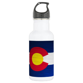 Colorado-Flagge gebürstet Trinkflasche