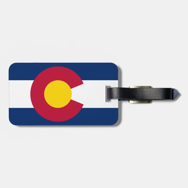 Colorado-Flagge Gepäckanhänger (Rückseite horizontal)
