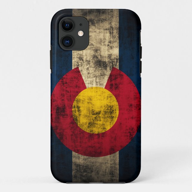 Colorado-Flagge Grunge iPhone 5 Barely Case (Rückseite)