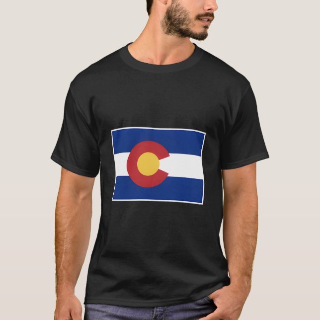 Colorado-Flagge im Staatsstil T-Shirt (Vorderseite)