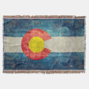 Colorado-Flagge im vintage-retro-Grunge-Look Decke