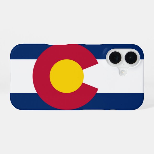 Colorado-Flagge iPhone 16 Hülle (Rückseite (Horizontal))