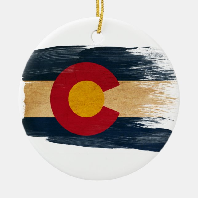 Colorado-Flagge Keramikornament (Vorne)