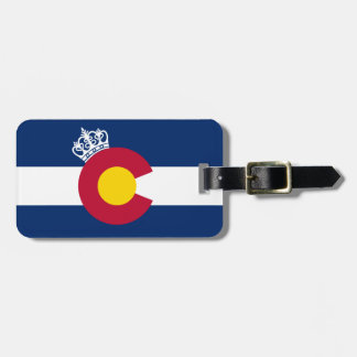 Colorado-Flagge königliches Kronengepäck Gepäckanhänger