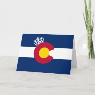 Colorado-Flagge Königskrone Blankokarte Karte