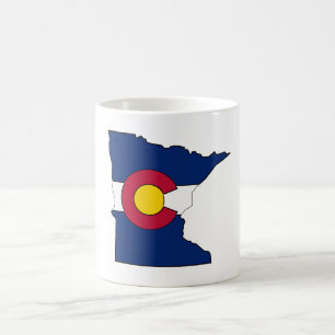 Colorado-Flagge Minnesota-Konturkaffee-Tasse Tasse