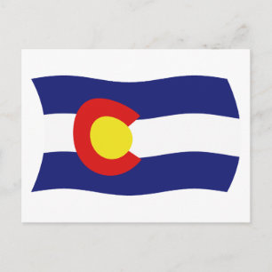 Colorado-Flagge-Postkarte Postkarte