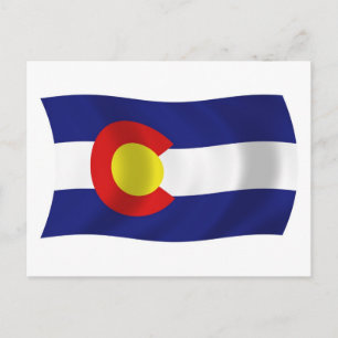 Colorado-Flagge-Postkarte Postkarte