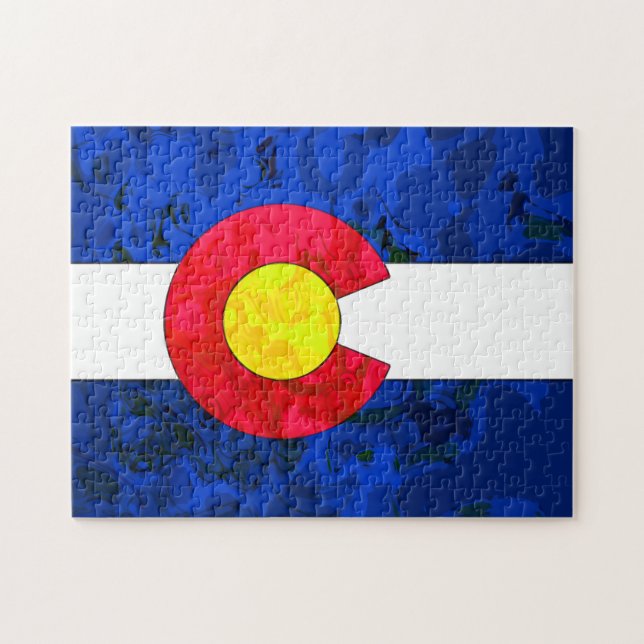 COLORADO-FLAGGE Puzzlespiel Puzzle (Horizontal)
