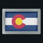 Colorado-Flagge Rechteckige Gürtelschnalle<br><div class="desc">Colorado-Flagge</div>