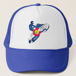 Colorado-Flagge Snowmobile-Fernlastfahrerhut Truckerkappe
