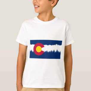Colorado-Flagge Treeline Silhouette T-Shirt
