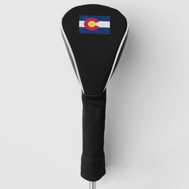 Colorado-Flagge und Karte Golf Headcover (Vorderseite)