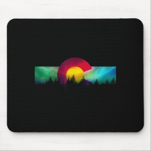 Colorado-Flagge Vintage Rocky Mountains Wandern Mousepad