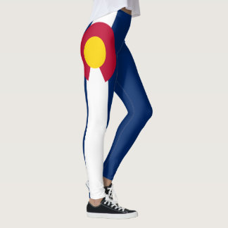 Colorado-Flagge volle Blutung von 90 Grad Leggings