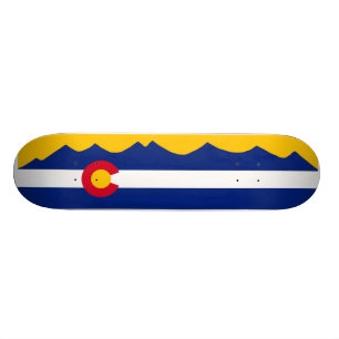 Colorado-Flaggen-Gebirgsstrecken-Skate-Plattform Skateboard