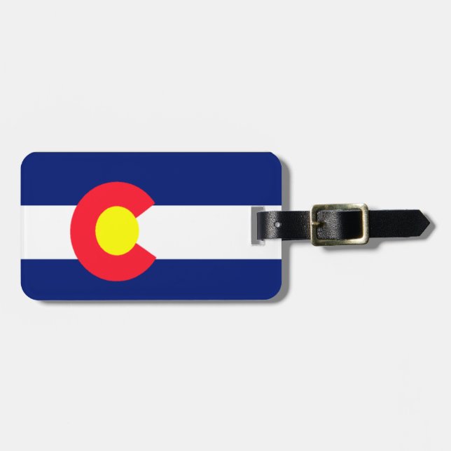 Colorado-Flaggen-Gepäckanhänger Gepäckanhänger (Vorderseite horizontal)