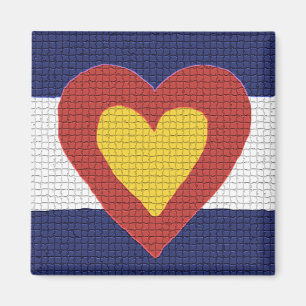 Colorado-Flaggen-Herz-Magnet Magnet