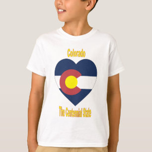 Colorado-Flaggen-Herz T-Shirt