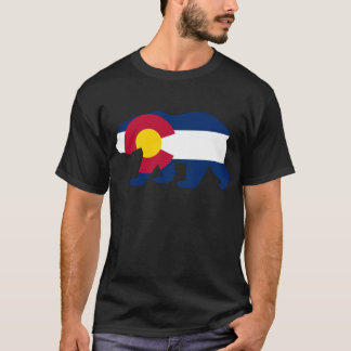 Colorado-Flaggen-Kalifornien-Bär T-Shirt