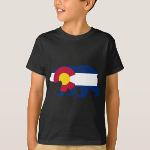 Colorado-Flaggen-Kalifornien-Bär T-Shirt