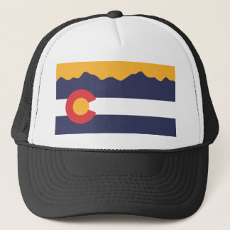 Colorado-Flaggen-Skyline-Hut Truckerkappe