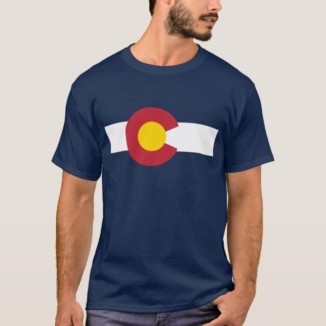 Colorado-Flaggen-T - Shirt - Colorado-Flagge (Vorderseite)