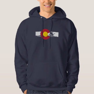 Colorado-Flaggen-T - Shirt - Skier - Eisen-Kreuz -